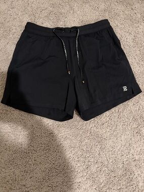 Men's Black Performance running Shorts with Drawstring lined  medium